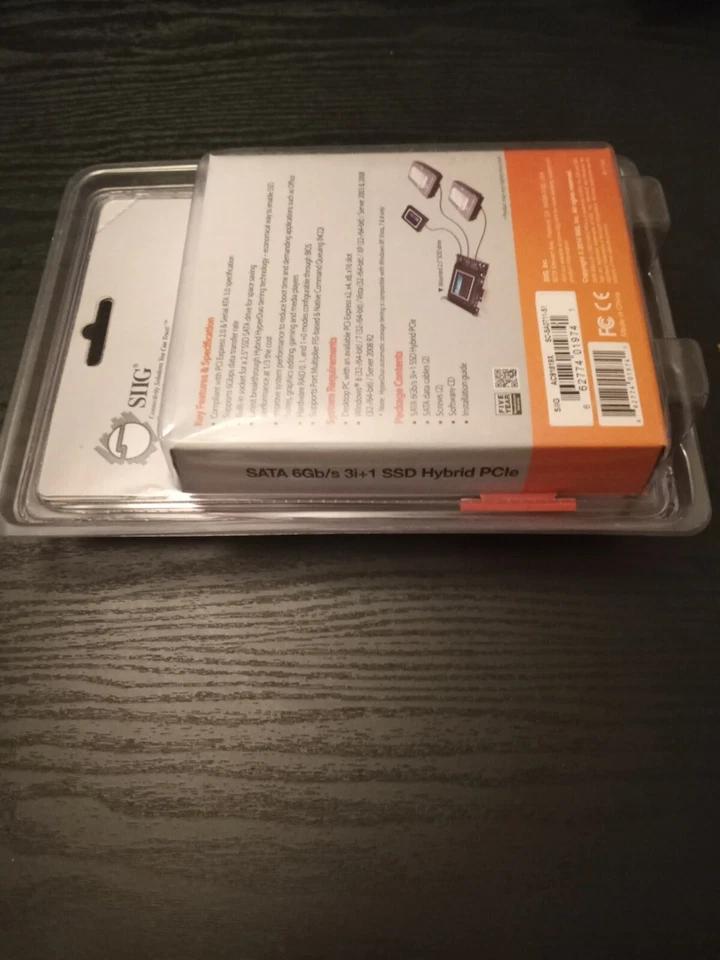 SIIG INC. SC-SA0T11-S1 SATA 6GB/S 3I+1 SSD HYBRID PCIE PCI EXPRESS PCIE 6GBPS - Image 4 of 4