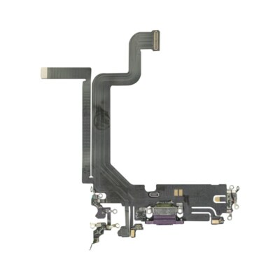 Flex Cable Charge Port Assembly for Apple iPhone 14 Pro Max Deep Purple Repair