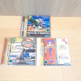 Sega Saturn Gray Console Bundle 1 controller & 6 Japan gamesJapanese Gray