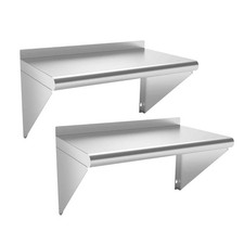 Commercial Stainless Steel Shelf 12 x 24” 2 Pack, Wall Mounted Food Servic