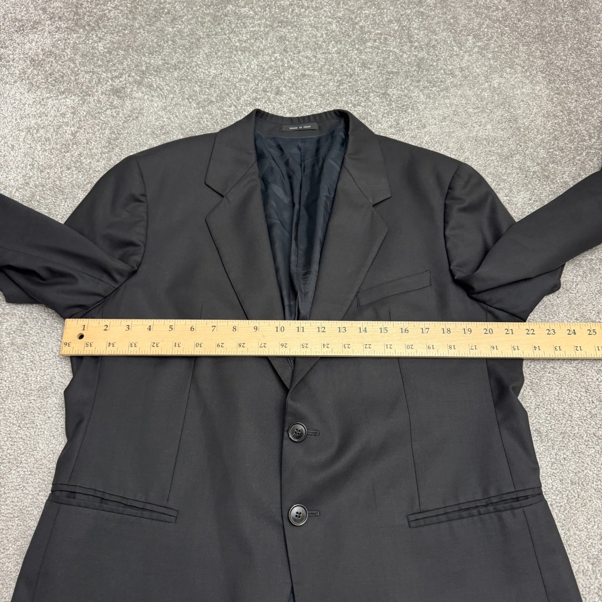 Emporio Armani Jude Line Suit Blazer Jacket Men 46 Black Wool
