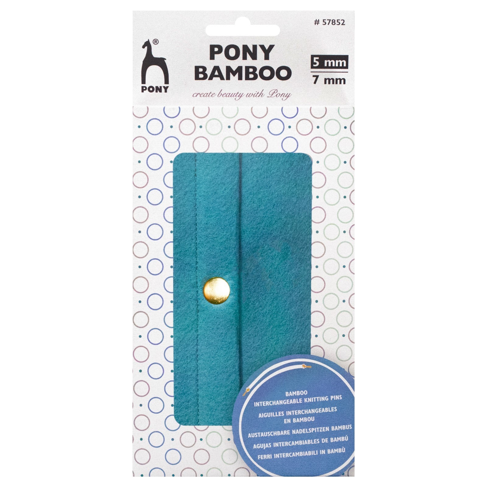 Knitting Pins: Circular: Interchangeable: Bamboo: Set: Assorted Sizes (5-7mm)