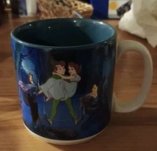 Peter Pan Wendy Tinkerbell Neverland Mermaid Disney Mug Made In Thailand