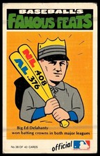 1973 Fleer Official Major League Patches #38 Ed Delahanty Famous Feats