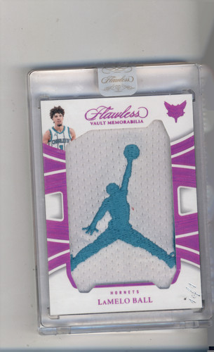 2024 Panini Flawless Vault Memorabilia LaMelo Ball JORDAN LOGO PATCH 1/1 #FVM-LM