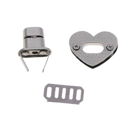 2 Stück herzförmiges Lock Ornament DIY Metall Open-Close Zubehör für