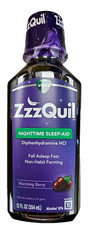 ZzzQuil Nighttime Sleep Aid Liquid Warming Berry 12 oz --