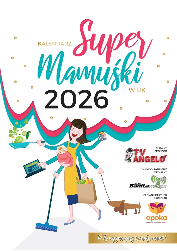 KALENDARZ SUPER MAMUŚKI W UK 2026 ŚCIENNY POLISH WALL CALENDAR 2026 - Image 2 of 4