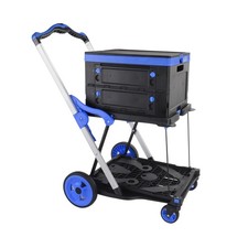 2-Tier Folding Cart Multi Use Functional Collapsible carts Shopping Trolley