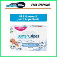 WaterWipes Original Baby Wipes 99.9 Water Unscented 12 Packs 720 Ct