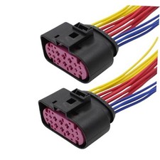 Headlight Connector Pigtail 2-PC Compatible with Dodge Ram 1500 2500 Premium