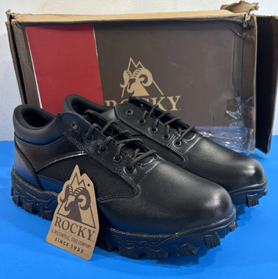 NIB 12 W ROCKY MENS 2168 ALPHA FORCE OXFORD SHOES BLACK FREE SHIPPING