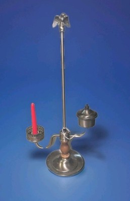 Vintage Eagle topper Double Bridge Arm Candle Desk lamp Candelabra 