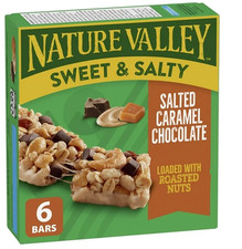 Nature Valley Granola Bars, Sweet and Salty Nut, Salted Caramel Chocolate, 210g