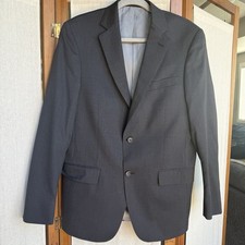 Hart Schaffner Marx Men  s 39R Charcoal Wool Blend Suit Jacket Blazer Made in USA