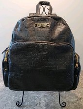 Steve Madden BPrep Embossed Logo Womens/Men Black Backpack Size Medium 6 Pockets