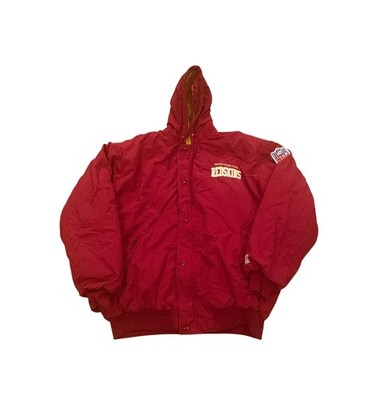 Vintage 90s Starter NFL Pro Line Washington Redskins Hooded Puffer Jacket XL