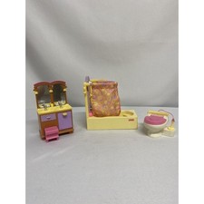 Fisher Price Loving Family Dollhouse Bathroom Sink Tub Shower Toilet Set 2008