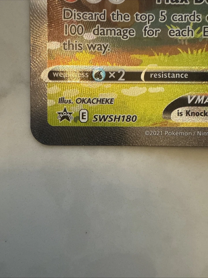 Pokémon TCG Flareon VMAX SWSH180 SWSH Promo Holo Card - JUMBO Size - Image 3 of 4