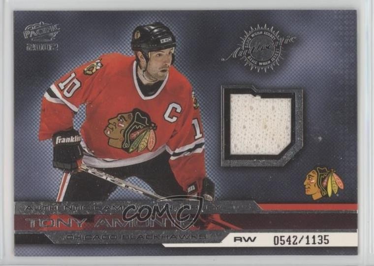 2001-02 Pacific Jerseys 542/1135 Tony Amonte #6 1ct0