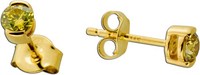 Brillant Ohrstecker Gold 585 14K Gelbe Natur Diamanten 0.50Ct