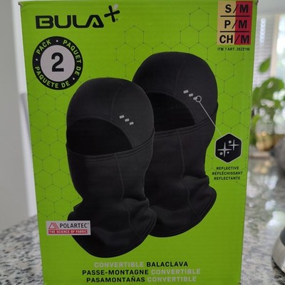 BULA CONVERTIBLE BALACLAVA 2 Pk  Polartec Reflective S/M In Box