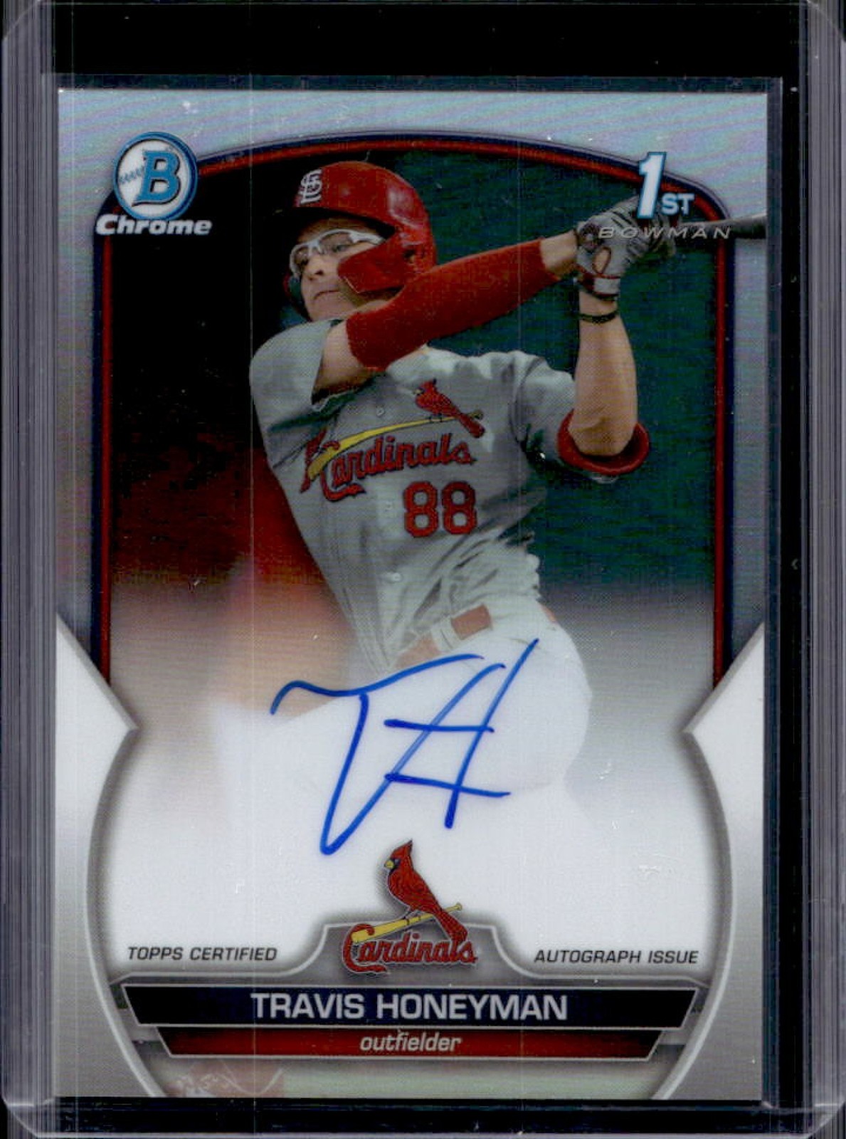2023 Bowman Draft Travis Honeyman Chrome Auto Refractor 1st #/499 Cardinals