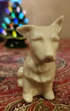 🎄 Belleek Ireland Porcelain Dog 3.5 inches,  Terrier Cocked Ear