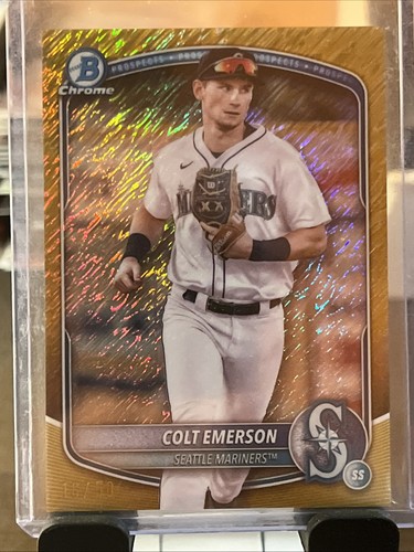 2024 Bowman Chrome - Colt Emerson Gold Shimmer 16/50 Seattle Mariners