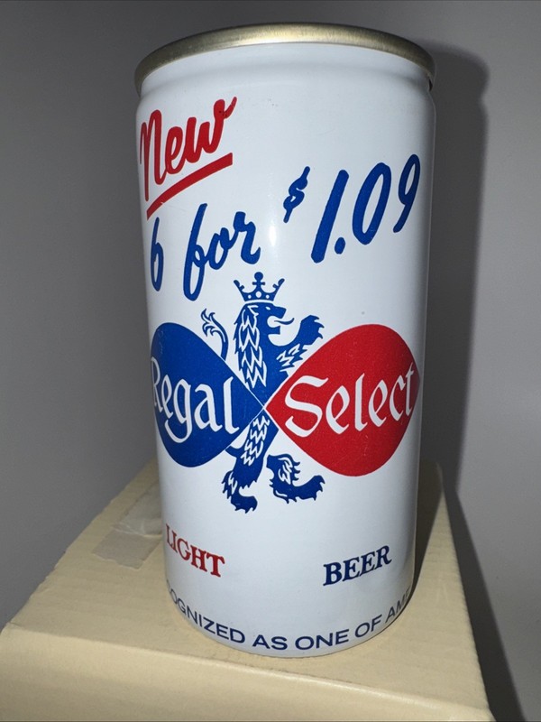 Regal Select Beer - 6 For 1.09 - General Brewing.  3 Cities Listed