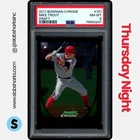 2011 BOWMAN DRAFT PICKS & PROSPECTS #101 MIKE TROUT CHROME RC ROOKIE PSA 8