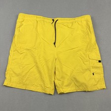 Polo Ralph Lauren Swim Trunks Men 3XL Tall Yellow Nylon Mesh Lined Pockets Pony