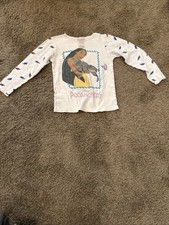 Vintage Disney Pocahontas Girls Pajama Long Sleeve Size 12 Made In USA