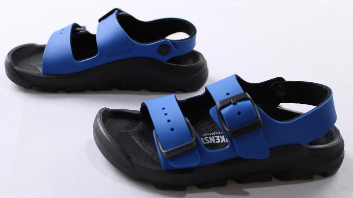 Birkenstock Arizona Sandal Hexagon Tech Blue Kid\'s 8/EU 26 NWB Narrow Fit Birkenstock Blue Sandal Unisex Kids main image 2