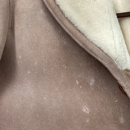 Norm Thompson Men’s Brown Shearling Overcoat 42 Button Front Fur Trim Pockets image 5
