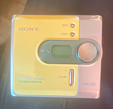 Sony Walkman NetMD MiniDisc Player MZ-FM50D TV/Weather/FM Gold Pink