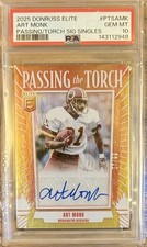 2025 Donruss Elite Passing the Torch Auto - Art Monk #PTS-AMK /99 PSA 10!! POP 2