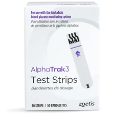 AlphaTrak 3 Blood Glucose Test Strips for Cats, Dogs & Horses, 50 Ct