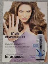 2011 Magazine Advertisement Page Infusium 23 Hair Treatment Cute Model Print Ad