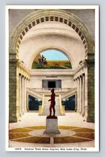 Salt Lake City UT-Utah, Interior State Capitol Build. Massasoit Vintage Postcard