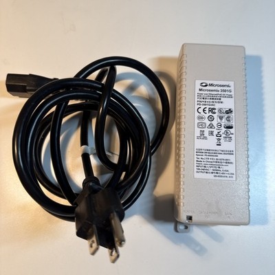 Microsemi PD-3501G 48V 0.35A Power over Ethernet Gigabit PoE DC AC Adapter 3501G