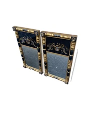 64687 PAIR of  Hitchcock Stenciled  Mirrors