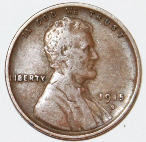 1915-D Lincoln Wheat Cent - VG/Fine - #9157D - FREE SHIPPING