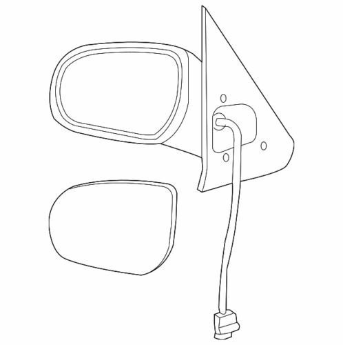 Espejo retrovisor del lado derecho para Ford Escape Mariner 2001-2007 (P/N 2L8Z-17682-CAB)