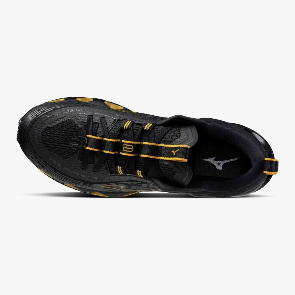 MIZUNO WAVE PROPHECY 13 Running Shoes Black × Gold MIZUNO WAVE PROPHECY 13 Running Shoes Black × Gold