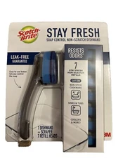 Refillable Scotch-Brite Dishwand Soap dispenser Non-Scratch + 7 Refill Heads