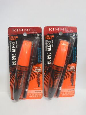 RIMMEL SCANDALEYES MASCARA & WATERPROOF KHOL KAJAL 001 BLACK (LOT OF 2)