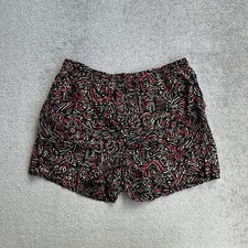 GEORGE Herren Vintage Beach Shorts Badehose Large Boxer Badeshorts 9701 Schwarz