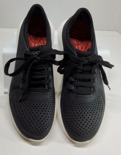 CROCS LITERIDE PACER BIANCO E NERO DONNA TAGLIA 8 - Foto 2 di 8
