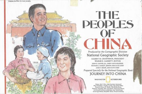 Mapa Pueblos de China 1982 National Geographic Vintage - Imagen 8 de 21
